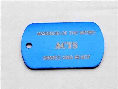 Acts Warrior of the Word Dog Tag